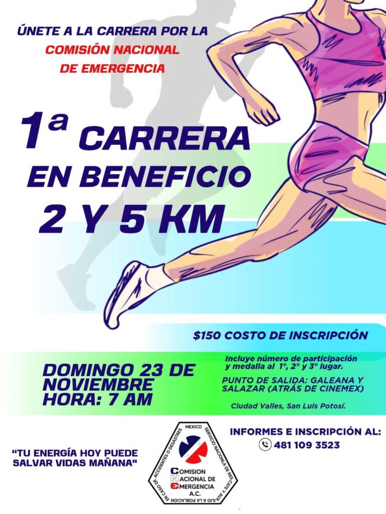 🏃‍♂️❤️ Carrera con Causa en Apoyo a la Comisión Nacional de Emergencia ❤️🏃‍♀️