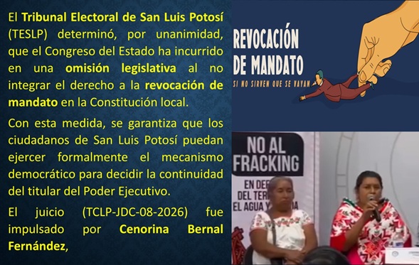 Fallo Histórico a favor de la Revocación de Mandato en SLP