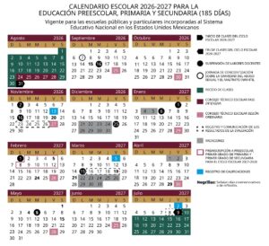 Listo el calendario escolar 2026 2027