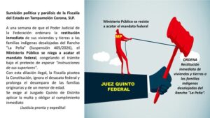 MINISTERIO PÚBLICO DESOBEDECE AL PODER JUDICIAL DE LA FEDERACIÓN