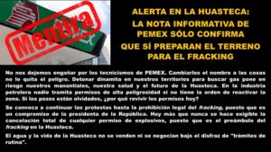 ALERTA EN LA HUASTECA: LA NOTA INFORMATIVA DE PEMEX SÓLO CONFIRMA QUE SÍ PREPARAN EL TERRENO PARA EL FRACKING