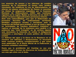 Discurso oficial, vacíos jurídicos y la simulación del "no al fracking" en San Luis Potosí