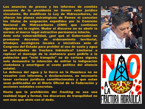 Discurso oficial, vacíos jurídicos y la simulación del "no al fracking" en San Luis Potosí