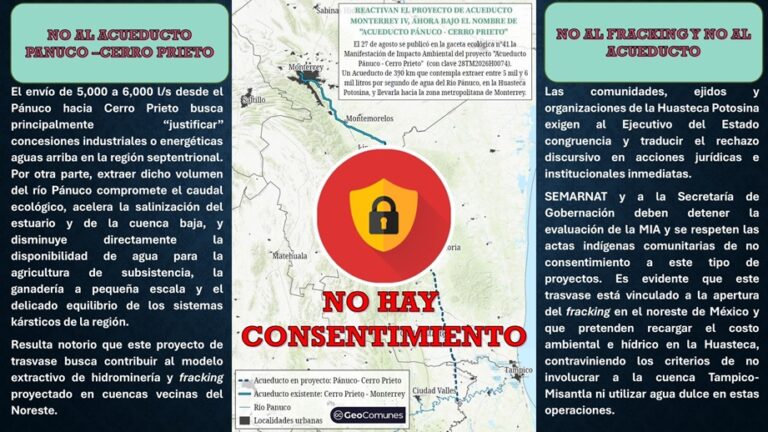 ALERTA EN LA HUASTECA ANTE EL “ACUEDUCTO PÁNUCO – CERRO PRIETO”
