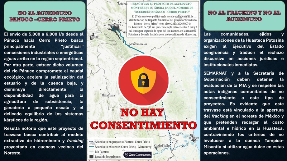 ALERTA EN LA HUASTECA ANTE EL “ACUEDUCTO PÁNUCO – CERRO PRIETO”