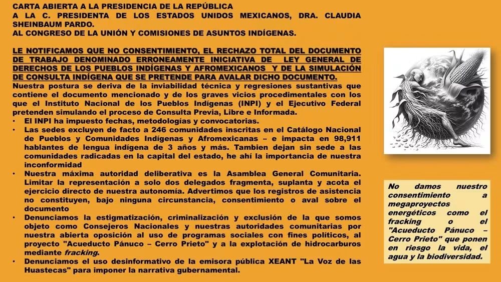 Rechazan Ley de los pueblos indígena
